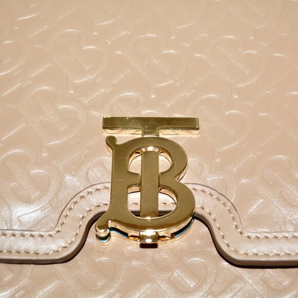 NWT BURBERRY CROSSBODY CALFSKIN EMBOSSED MONOGRAM MEDIUM TB BAG - Picture 5 of 12